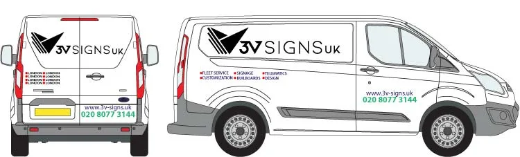 Example of a van decal wrap