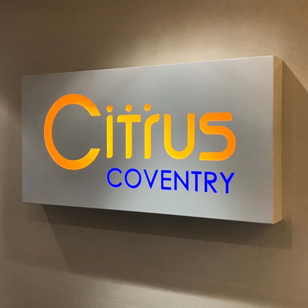 Illuminated Sign Tray