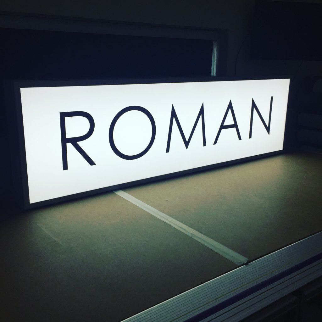 Large format print — lightbox face production