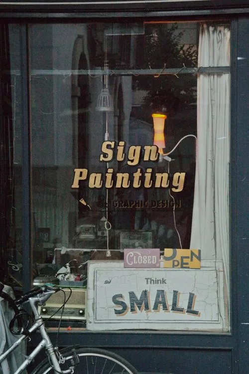 Commercial shop signage on high street