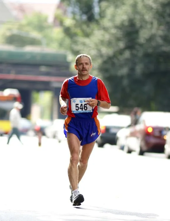 Race event with printed numbered bibs