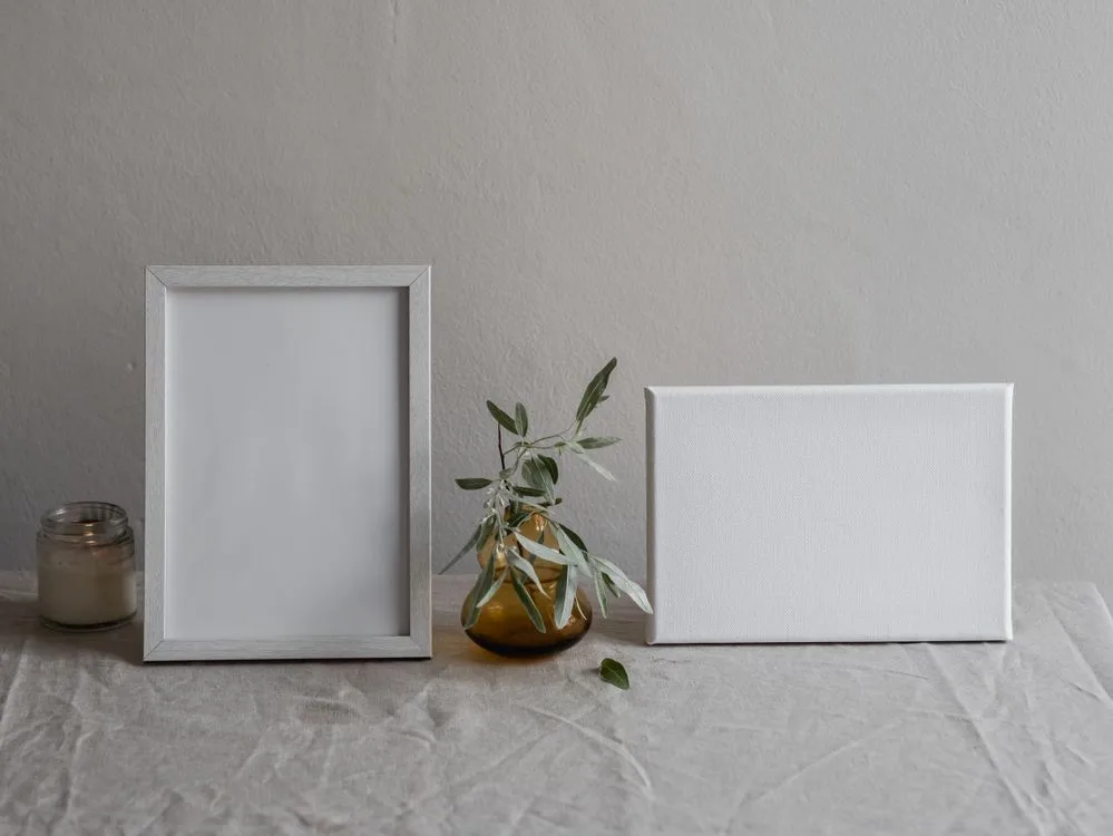 Canvas print wall art displayed in a room